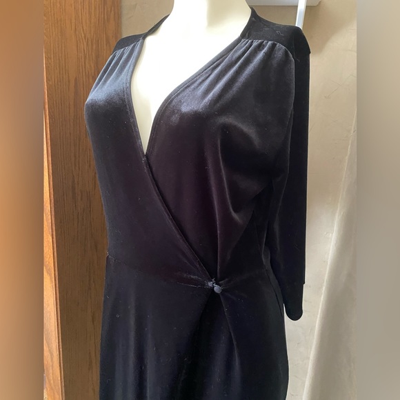 Monki Velvet Black Wrap Front Gothic Jumpsuit women’s size XS - Picture 6 of 16